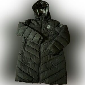 Baseballism womens puffer baseball flagman logo coat discontinued sz med